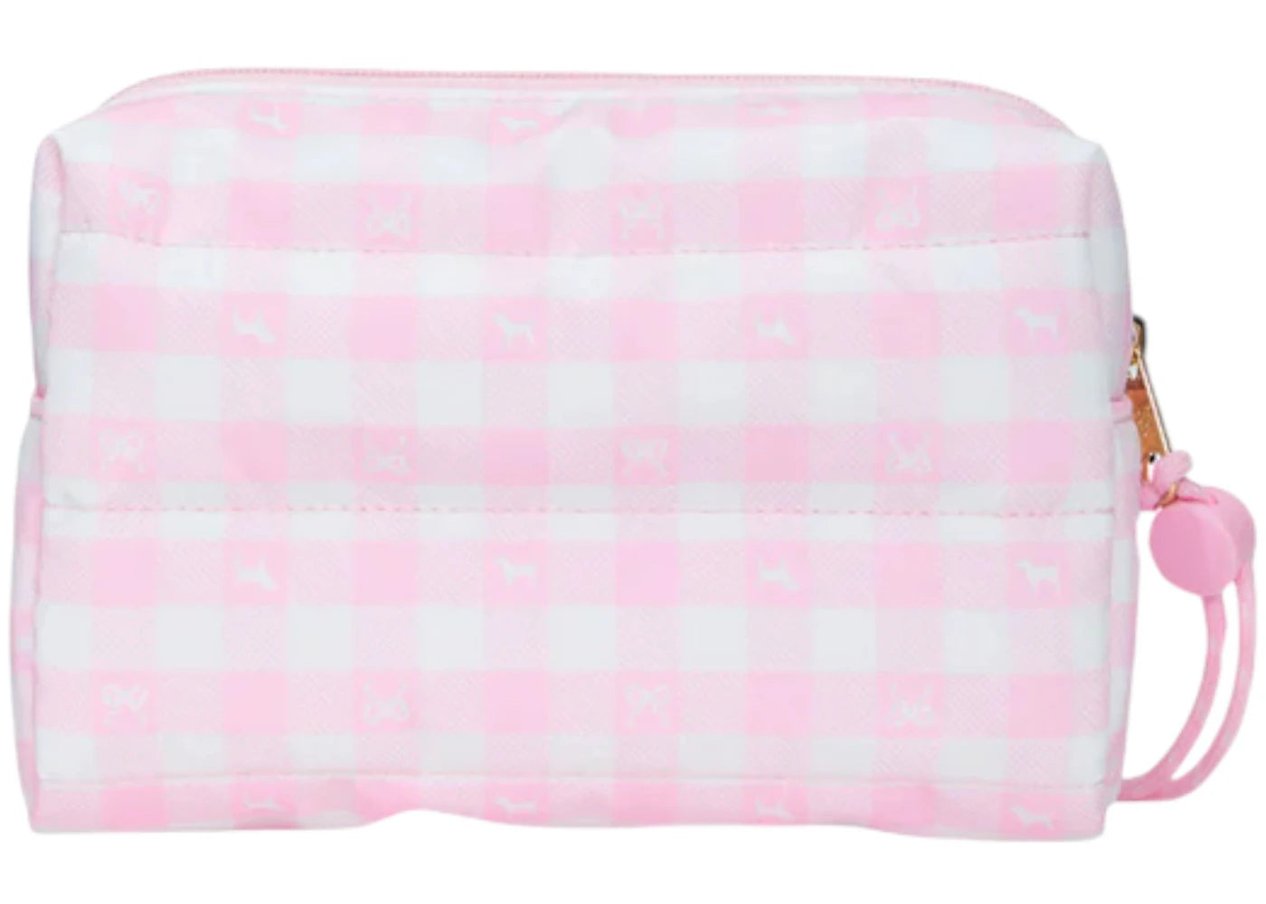 Pink X Loveshackfancy Makeup Bag Icon Gingham
