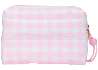 Pink X Loveshackfancy Makeup Bag Icon Gingham
