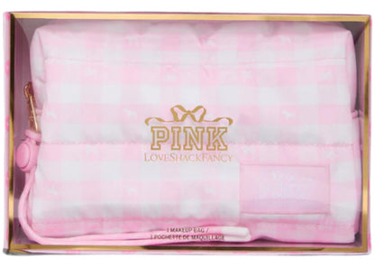 Pink X Loveshackfancy Makeup Bag Icon Gingham