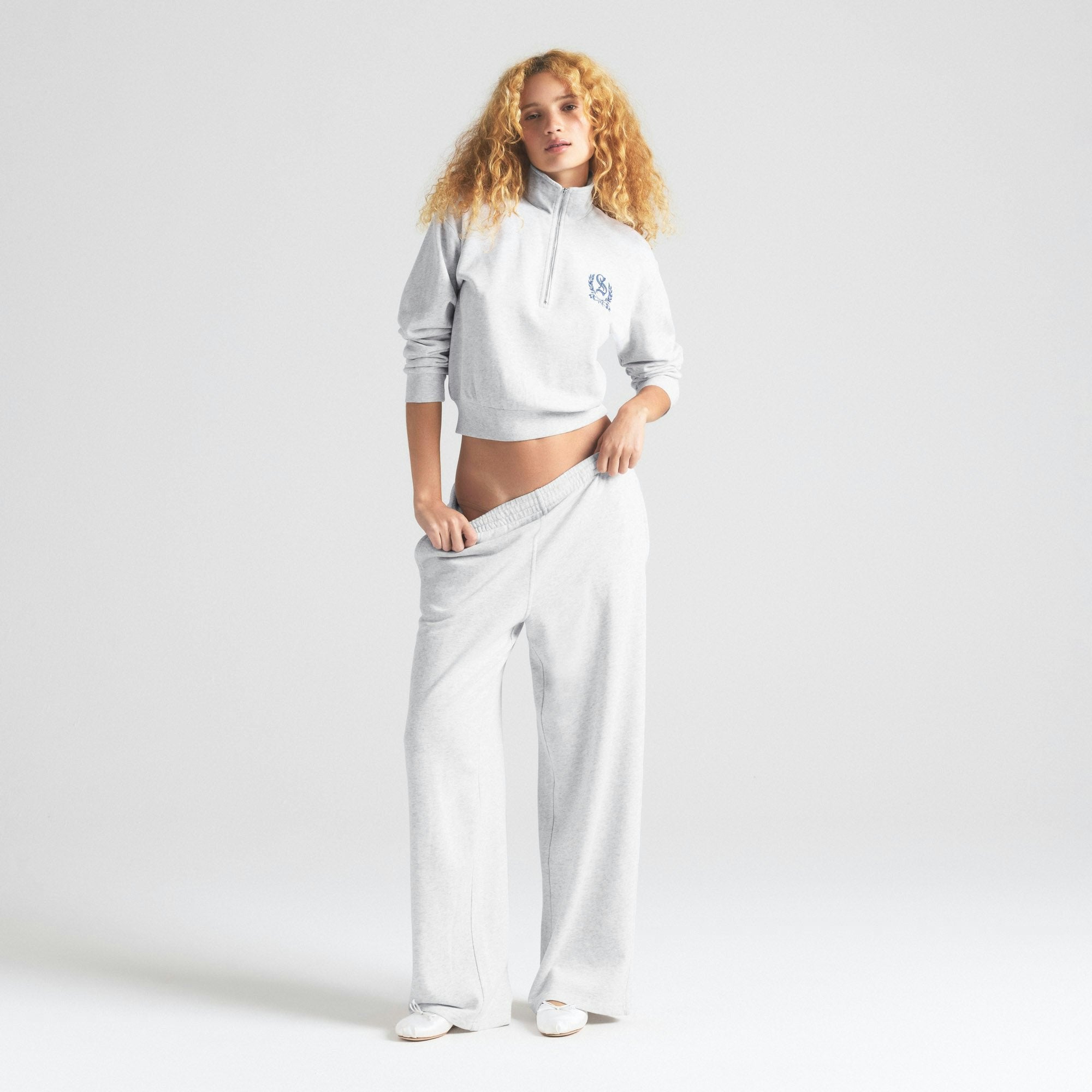 Skims Lightweight Fleece Shrunken Quarter Zip Not_Found