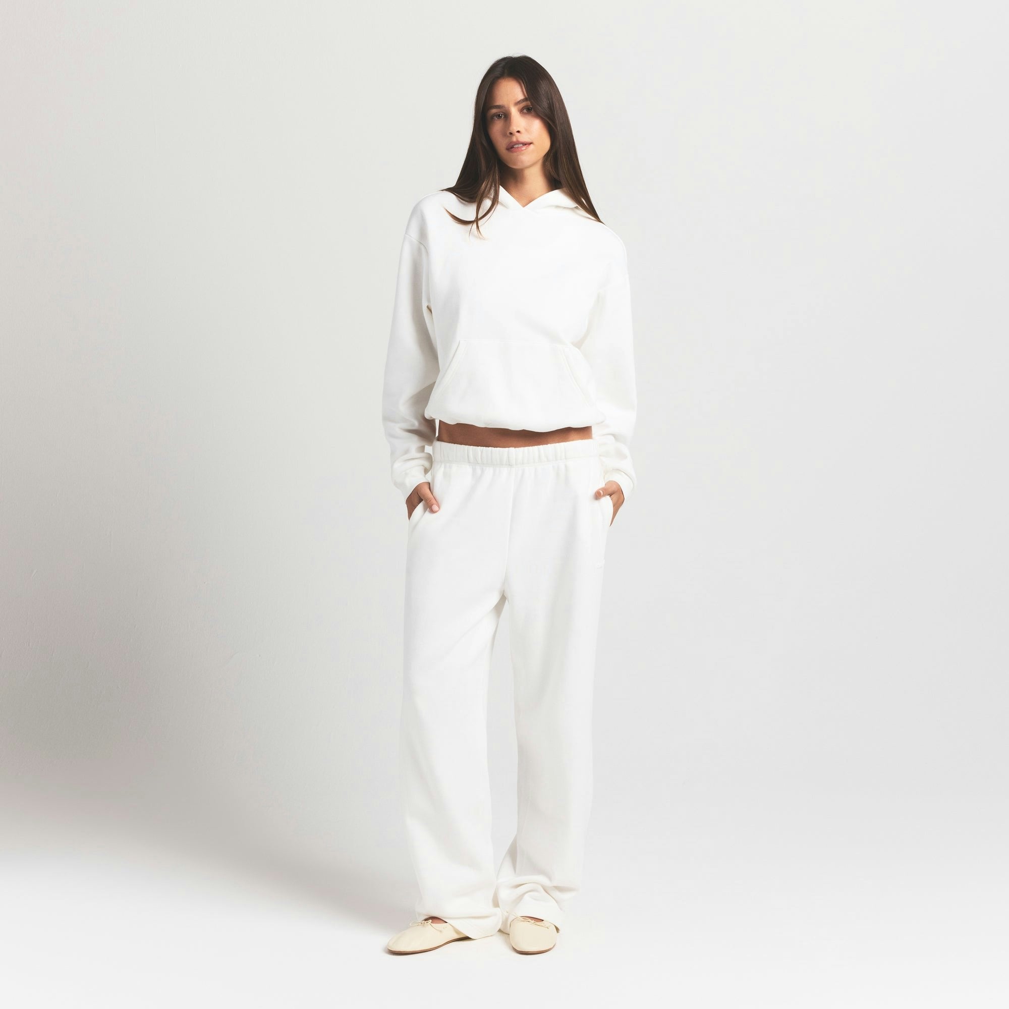 Skims Cotton Fleece Classic Hoodie Marble