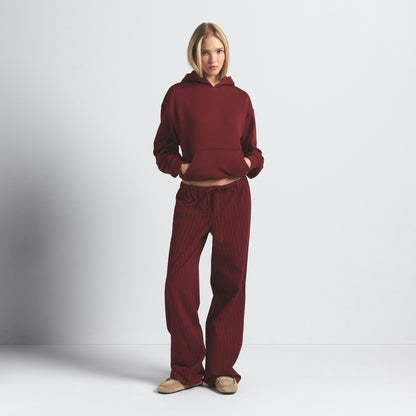 Skims Cotton Fleece Classic Hoodie Merlot