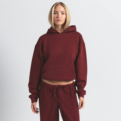 Skims Cotton Fleece Classic Hoodie Merlot