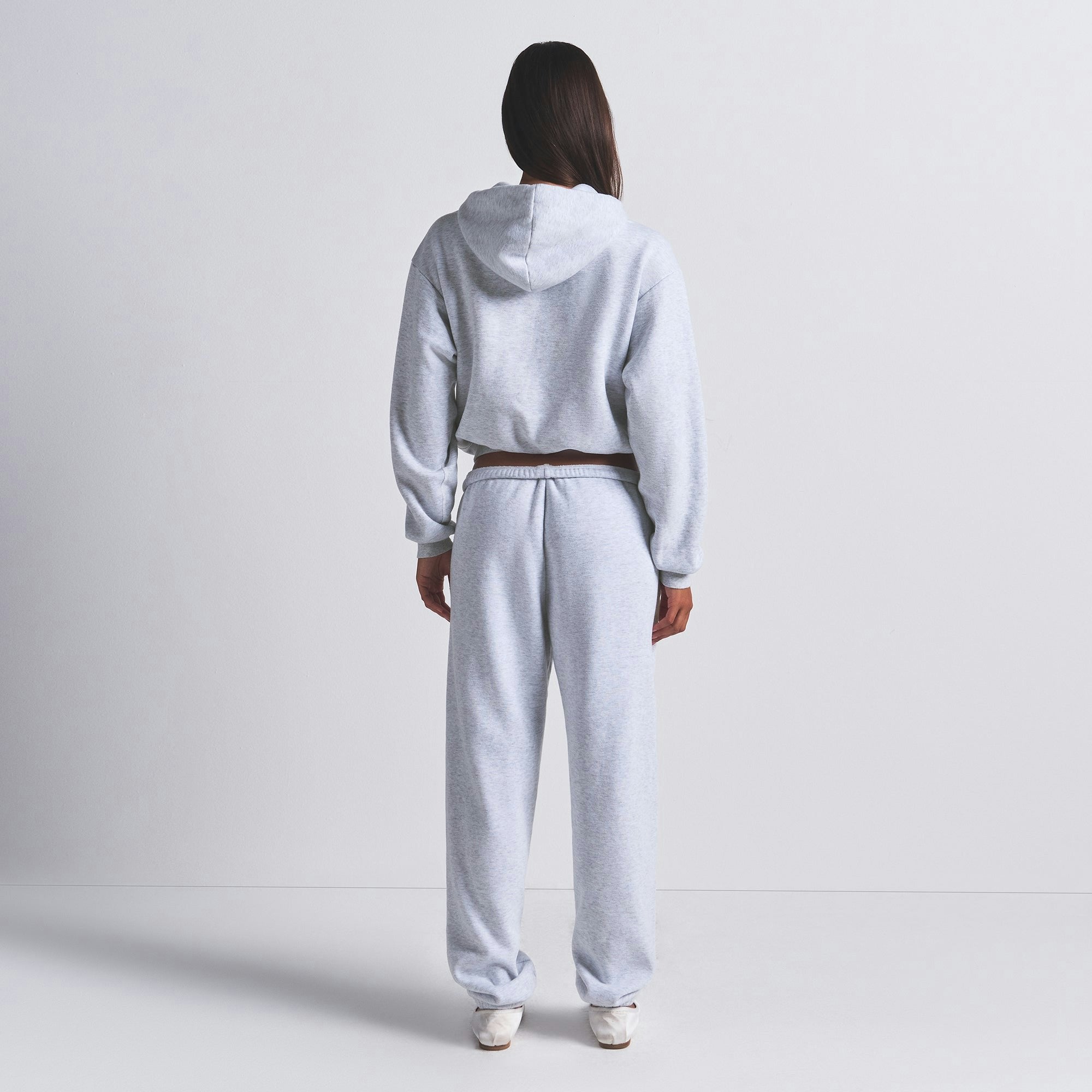 Skims Cotton Fleece Classic Hoodie Light Heather Grey