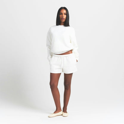 Skims Cotton Fleece Classic Crewneck Marble