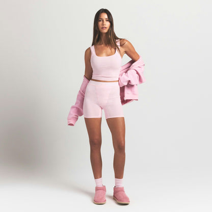 Skims Cotton Rib Boxer Cherry Blossom