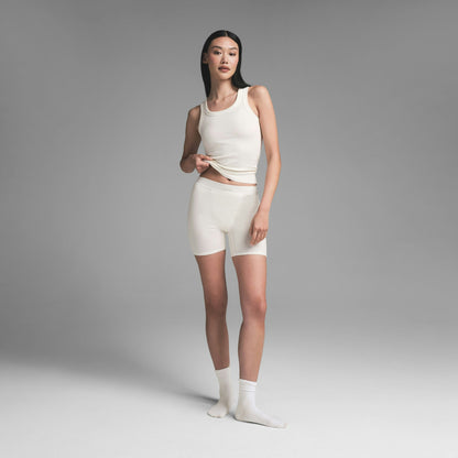 Skims Cotton Rib Boxer Marble