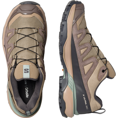 Salomon X Ultra 360 Leather Gore-Tex Hiking & Backpacking Shoes Womens Desert Tan