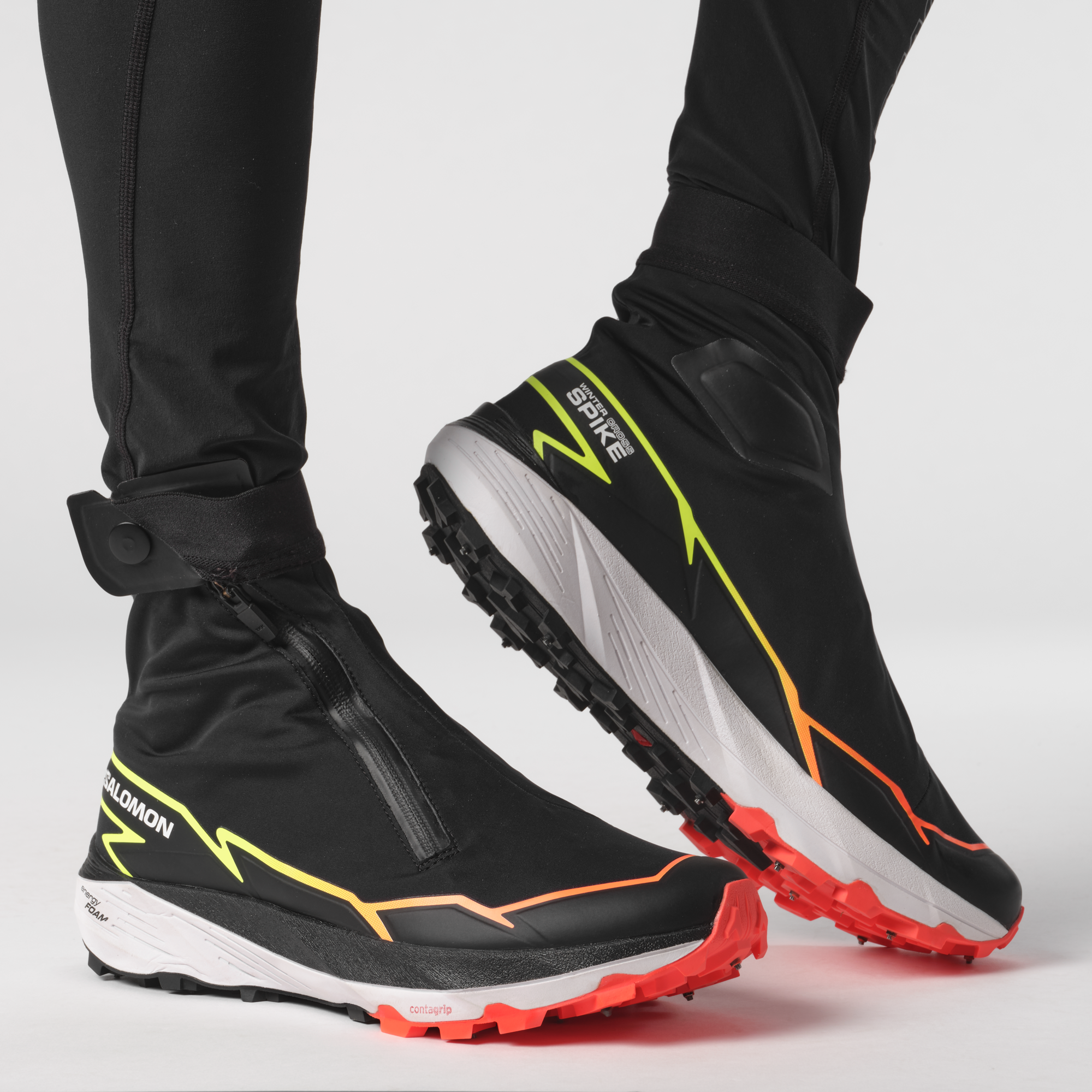 Salomon Winter Cross Spike Trail Running Shoes Black