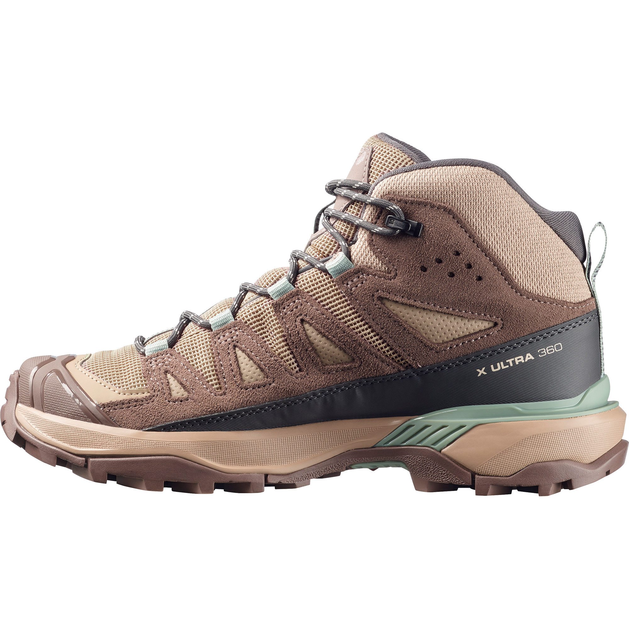 Salomon X Ultra 360 Leather Mid Gore-Tex Hiking Womens Desert Tan