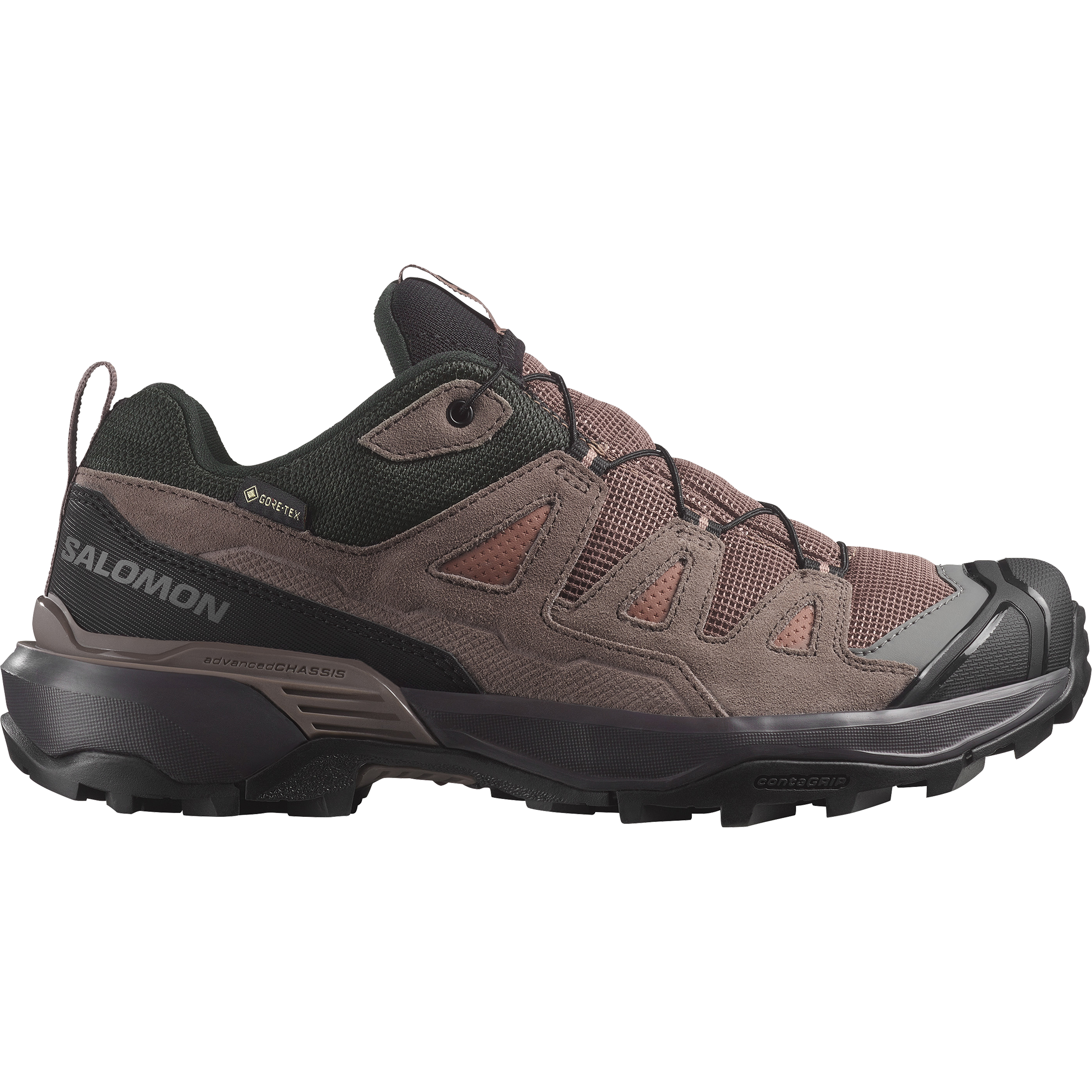 Salomon X Ultra 360 Leather Gore-Tex Hiking & Backpacking Shoes Womens Cognac