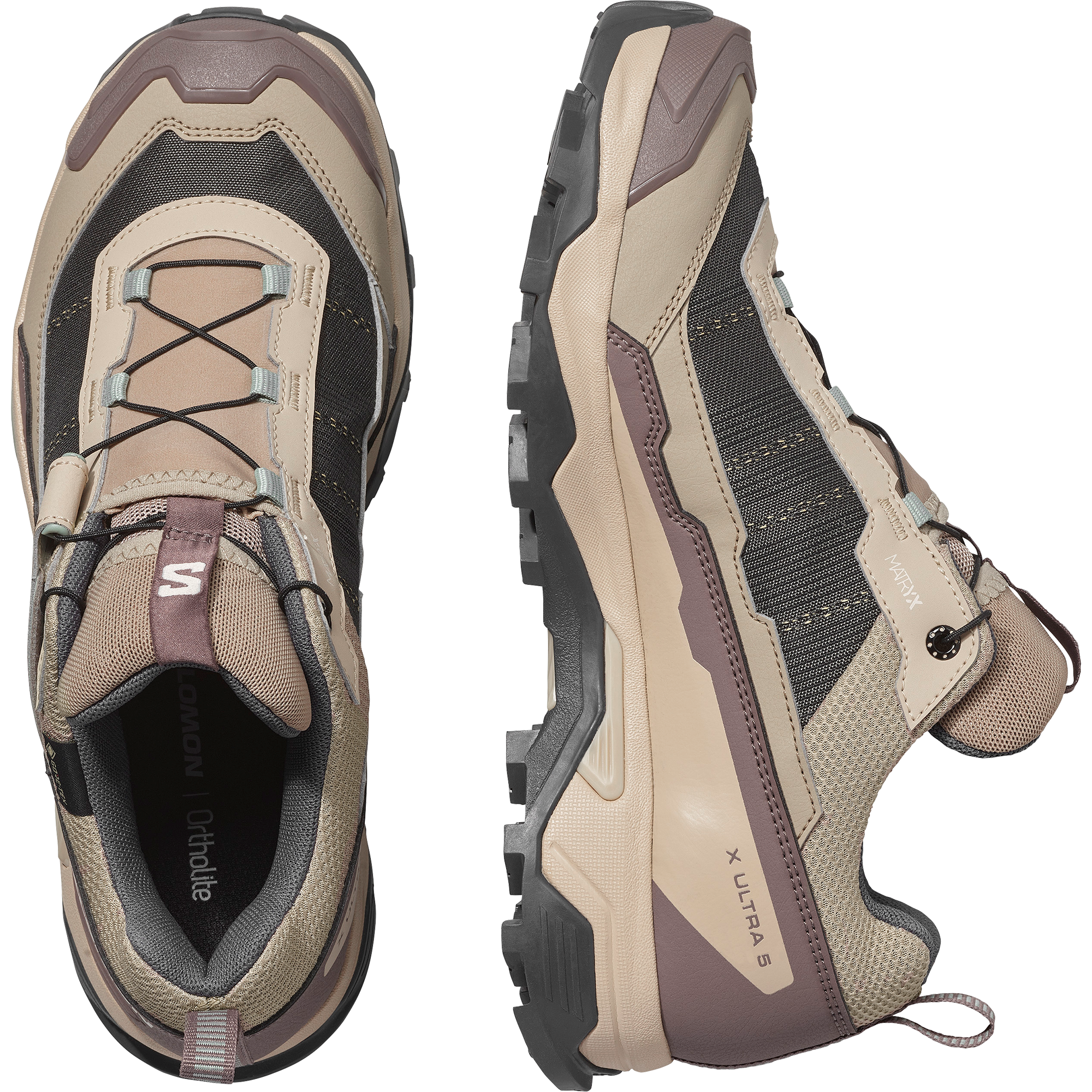 Salomon X Ultra 5 Gore-Tex Hiking & Backpacking Shoes Womens Desert Tan