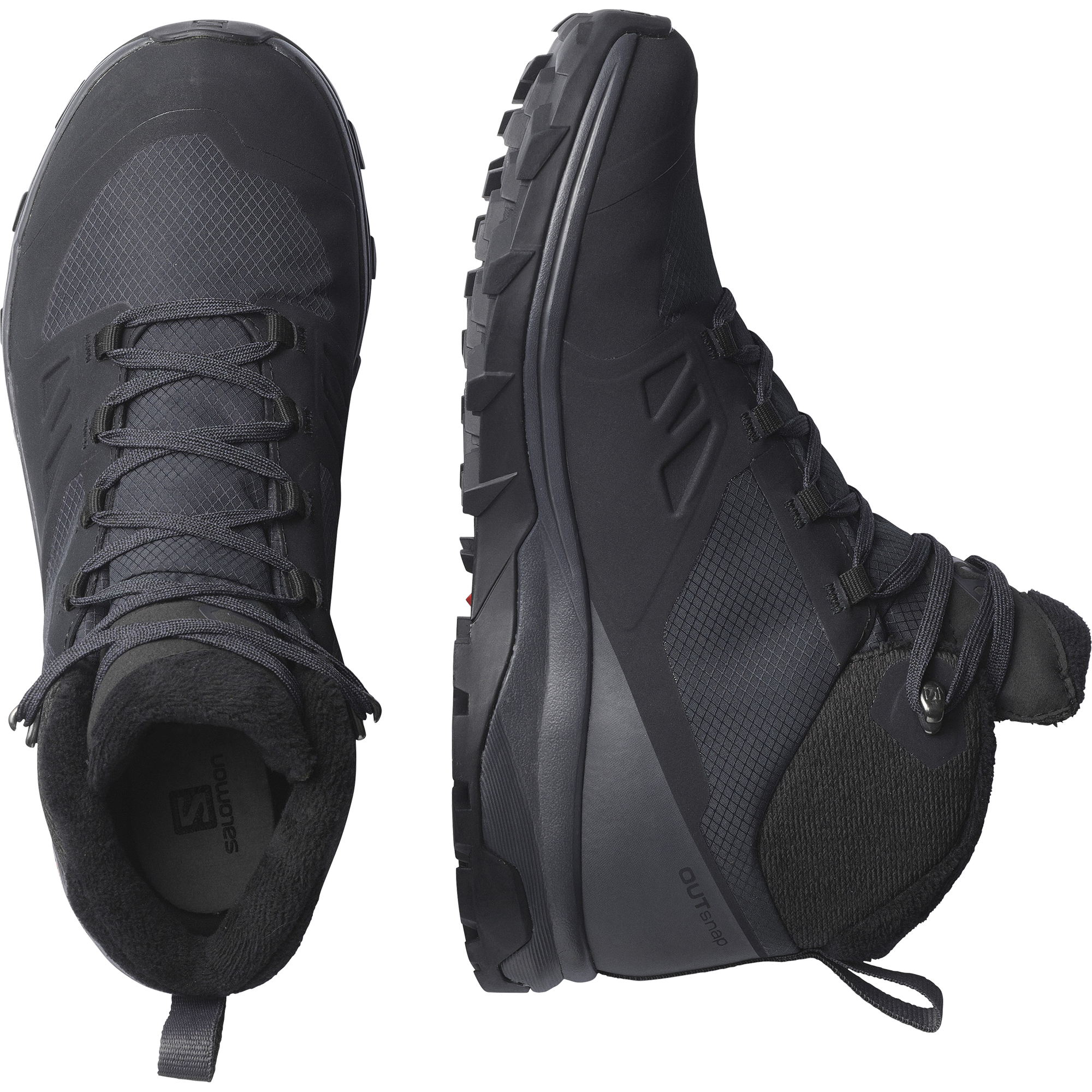 Salomon Outsnap Waterproof Winter Shoes Womens Black