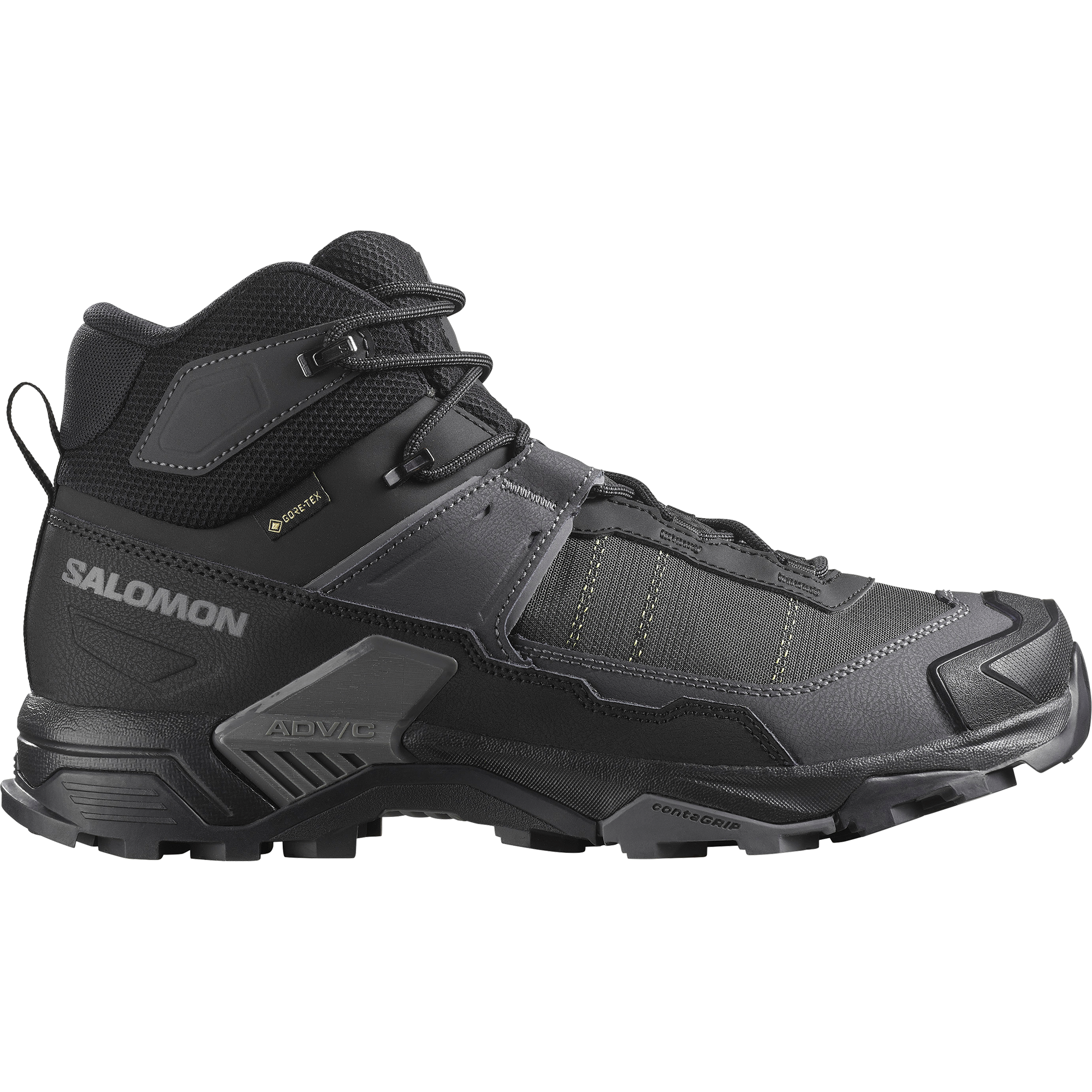 Salomon X Ultra 5 Mid Wide Gore-Tex Hiking & Backpacking Shoes Black