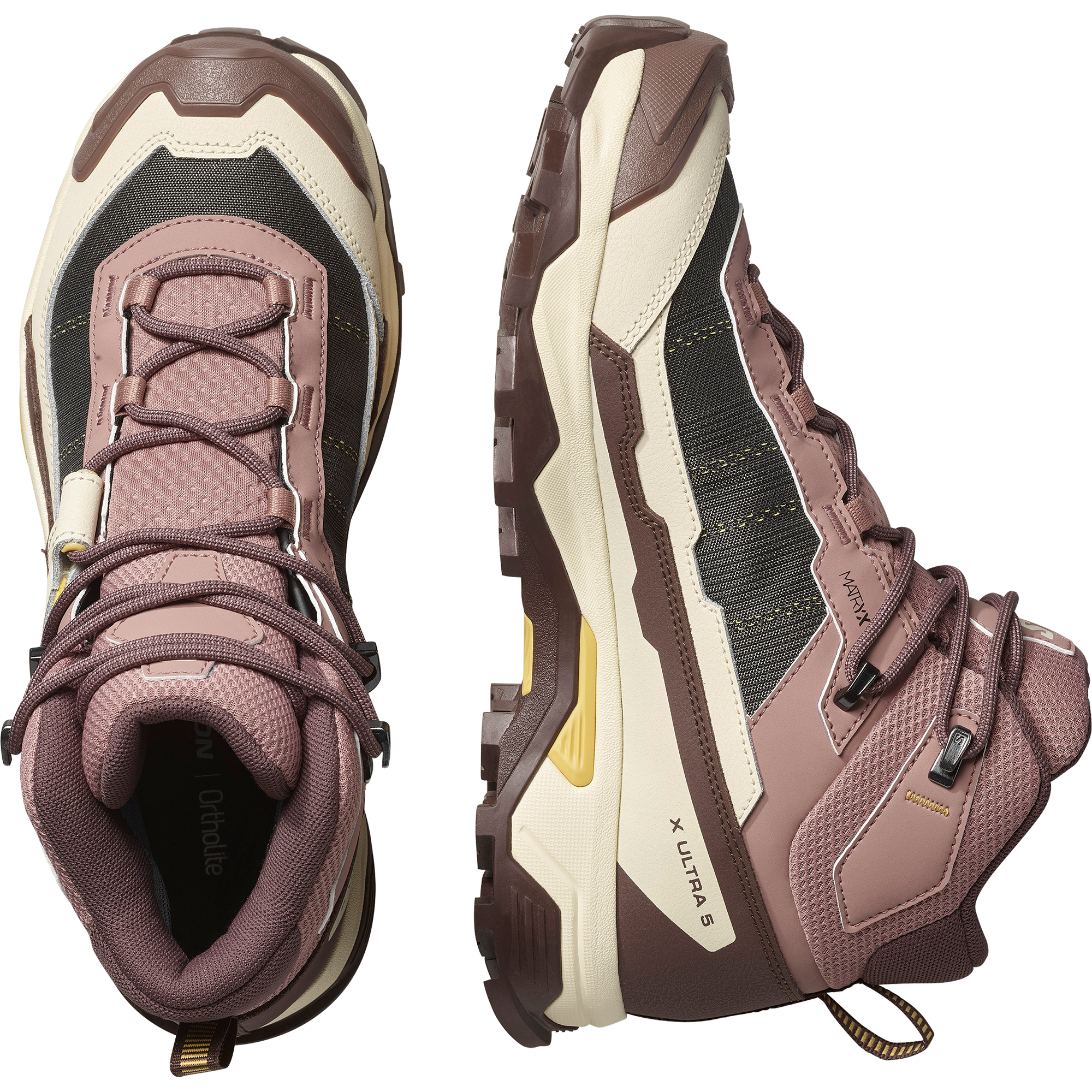 Salomon X Ultra 5 Mid Gore-Tex Hiking & Backpacking Shoes Womens Burlwood