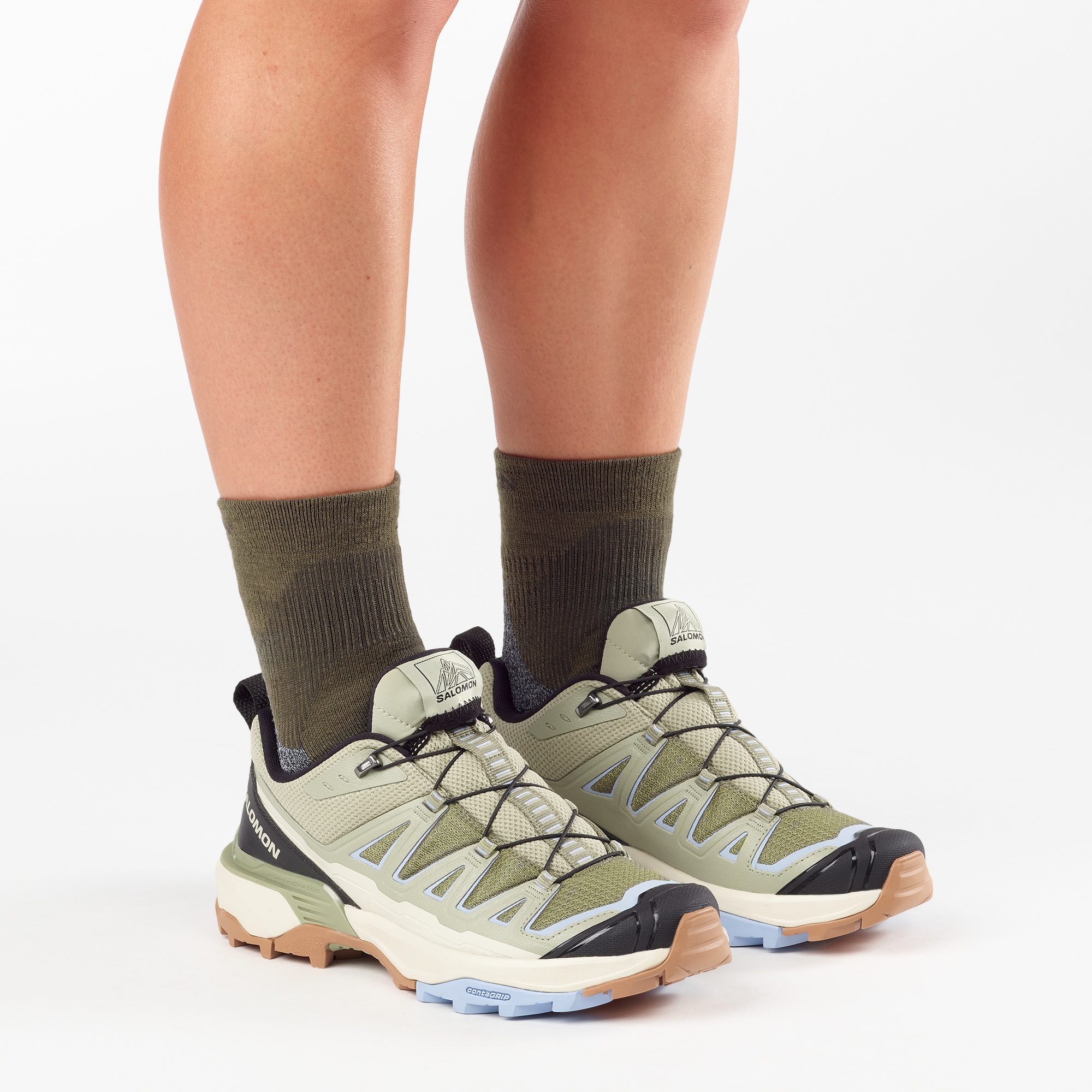 Salomon X Ultra 360 Edge Hiking & Backpacking Shoes Womens Deep Lichen Green