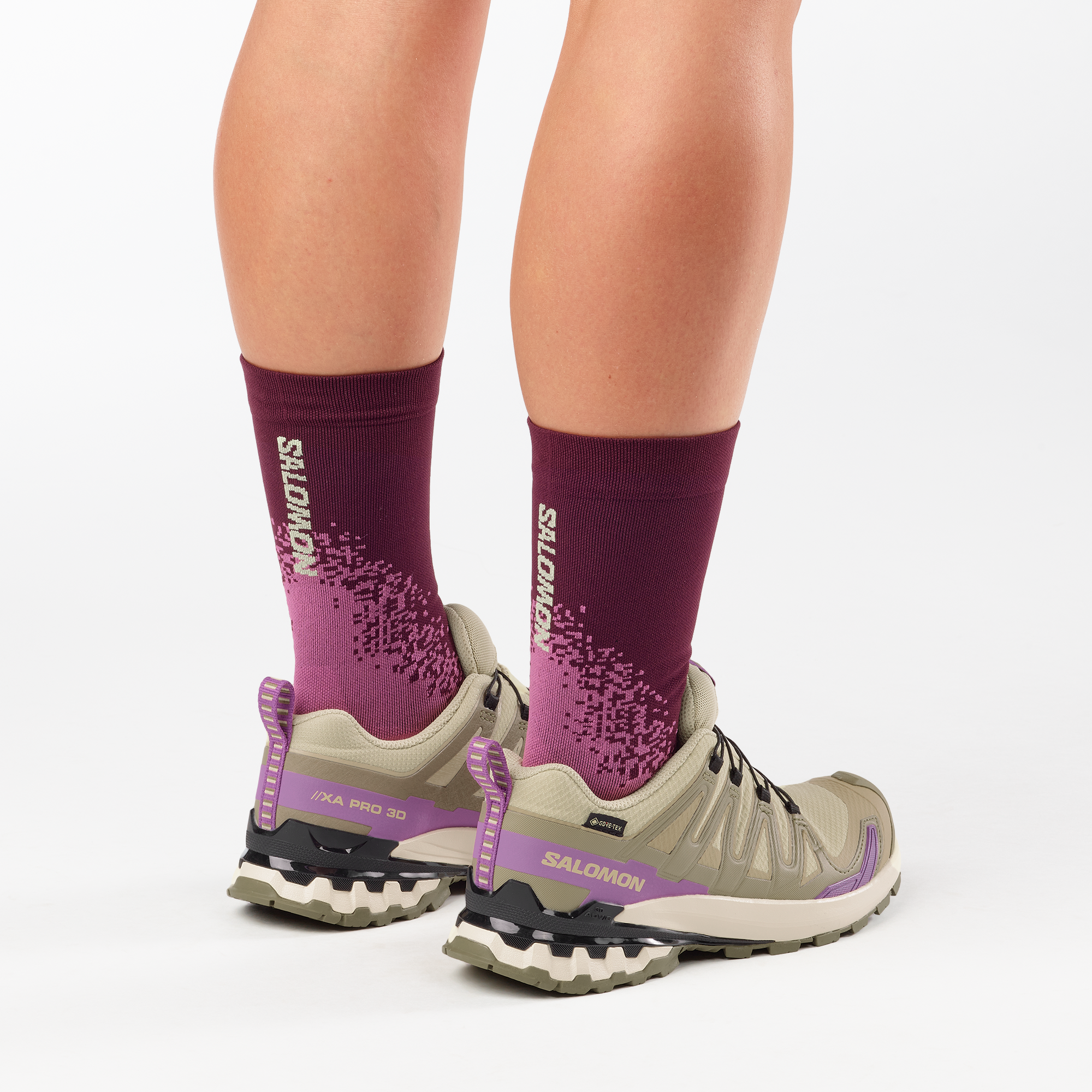 Salomon Xa Pro 3D V9 Gore-Tex Trail Running Womens Bog