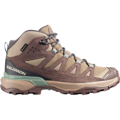 Salomon X Ultra 360 Leather Mid Gore-Tex Hiking & Backpacking Shoes Womens Desert Tan