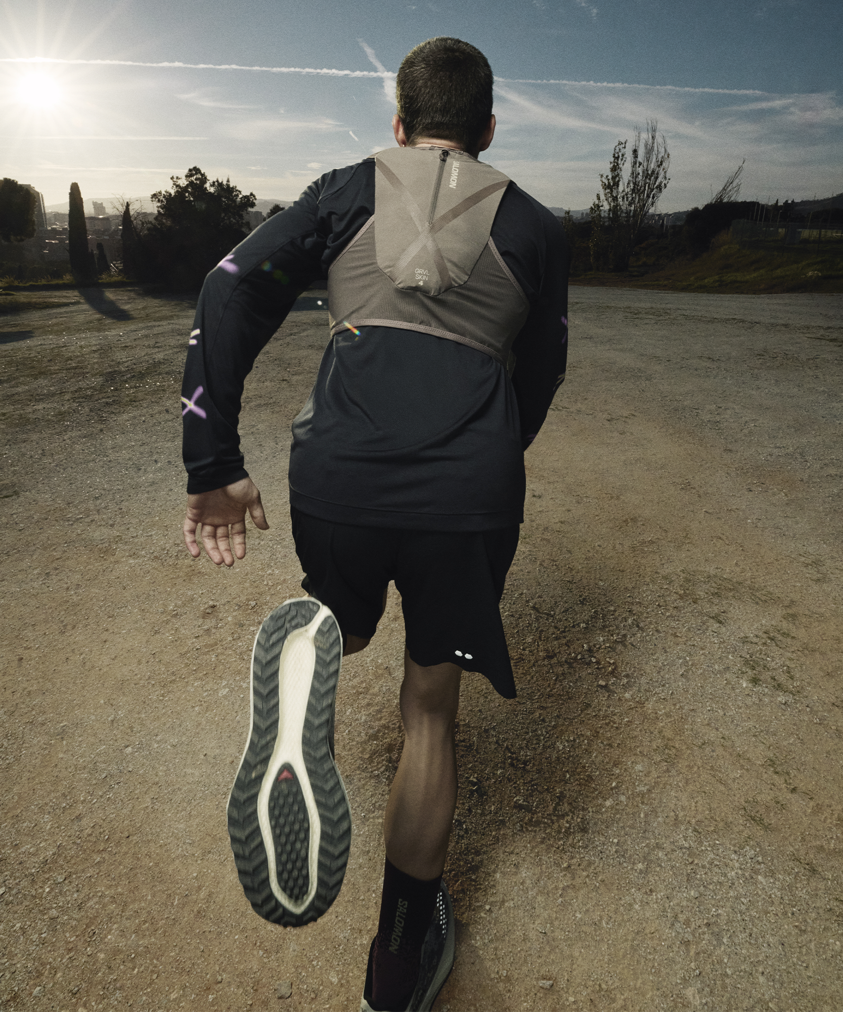 Salomon Aero Glide 4 Grvl Gravel Running Vanilla Ice