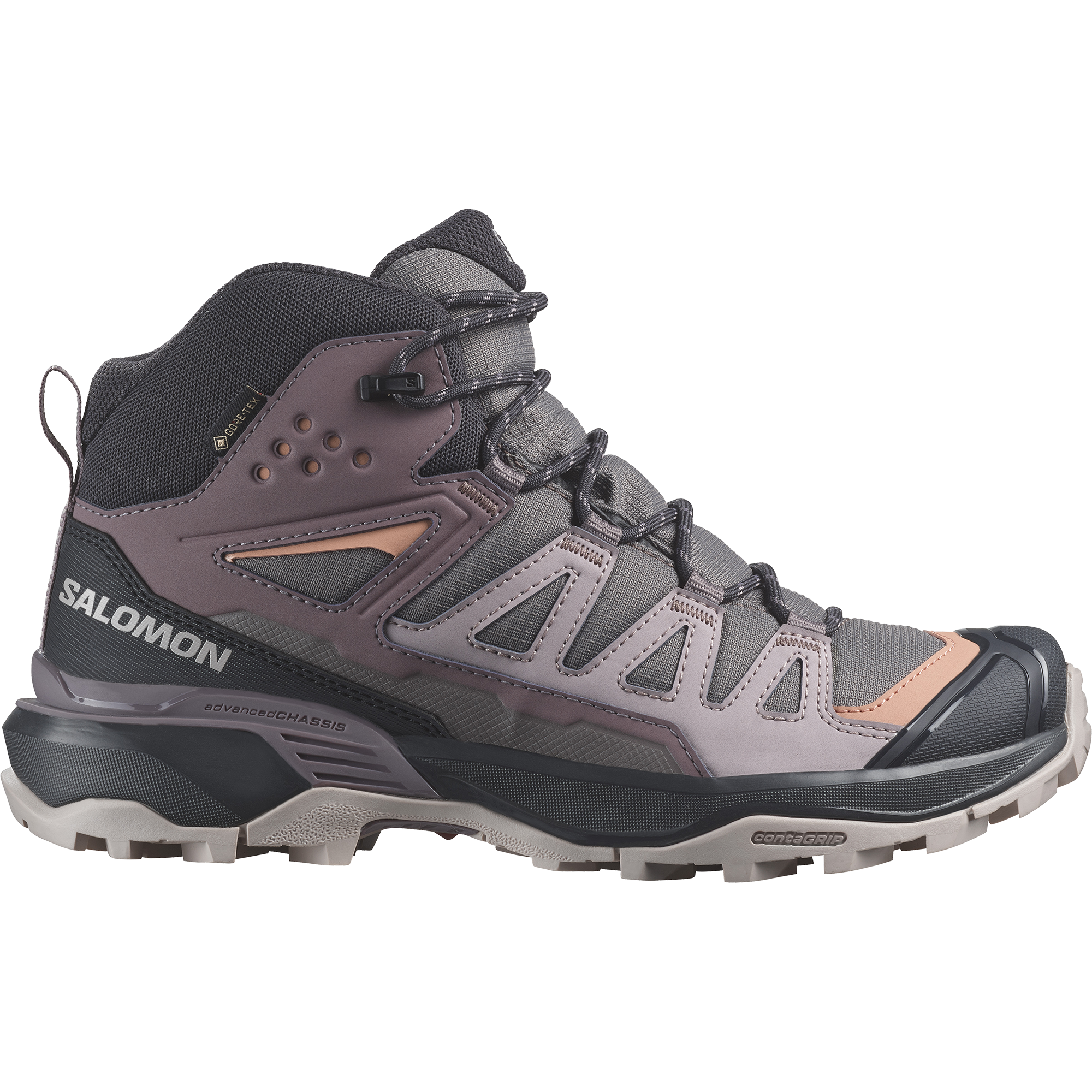 Salomon X Ultra 360 Mid Gore-Tex Hiking & Backpacking Shoes Womens Plum Kitten