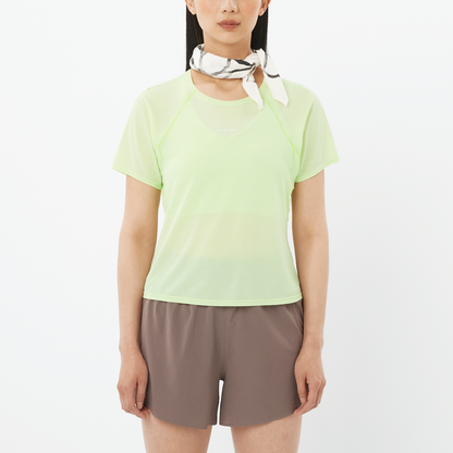 Salomon Shakeout Air Cropped Short Sleeve T-Shirt Women's
