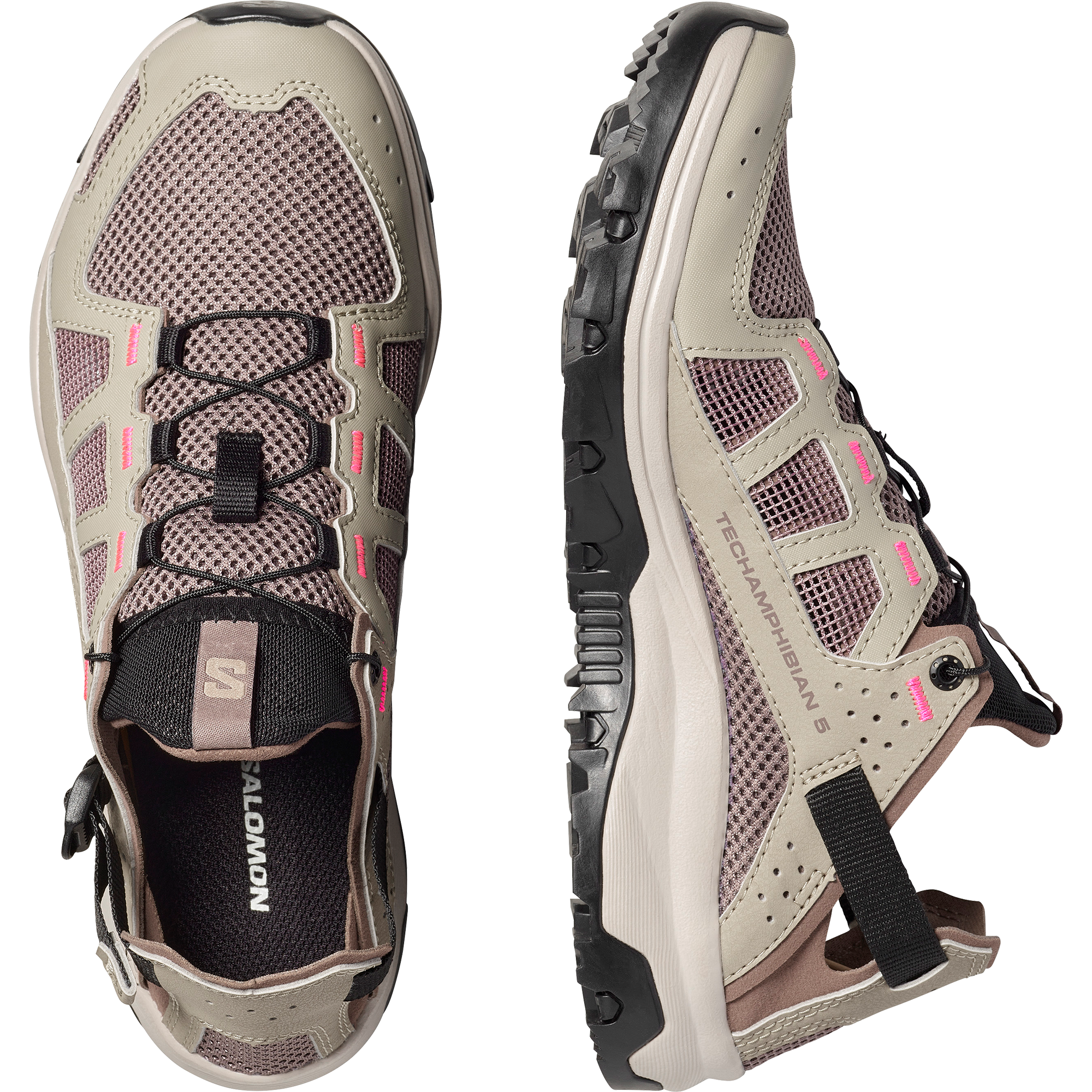 Salomon Techamphibian 5 Sandals, Water Shoes & Recovery Shoes Womens Silver Sage