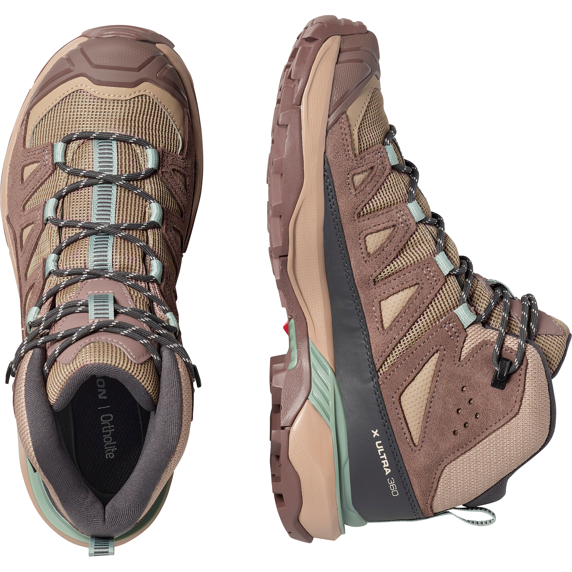 Salomon X Ultra 360 Leather Mid Gore-Tex Hiking Womens Desert Tan