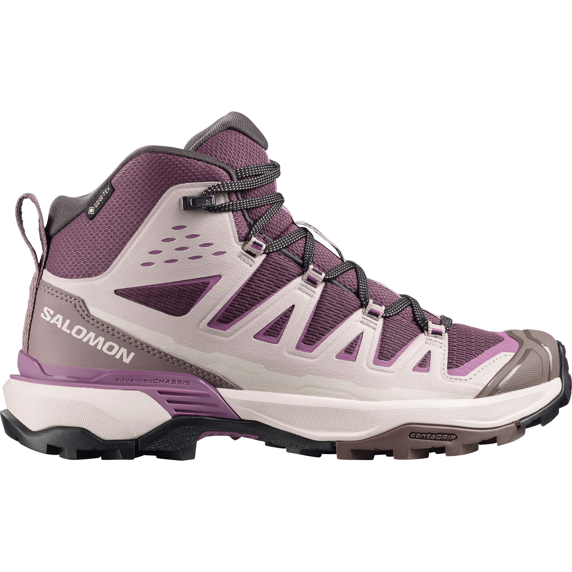Salomon X Ultra 360 Edge Mid Gore-Tex Hiking & Backpacking Shoes Womens Huckleberry