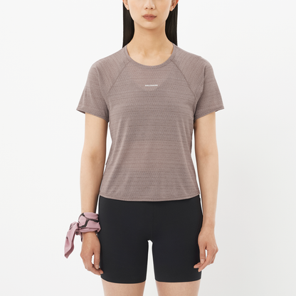 Salomon Shakeout Air Cropped Short Sleeve T-Shirt Women's