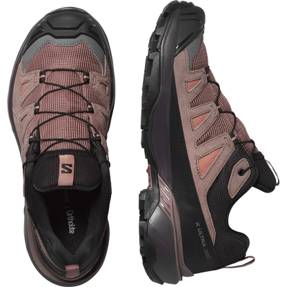 Salomon X Ultra 360 Leather Gore-Tex Hiking & Backpacking Shoes Womens Cognac