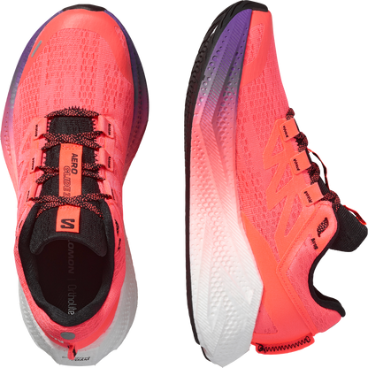 Salomon Aero Glide 3 Road Running Shoes Womens Neon Flame