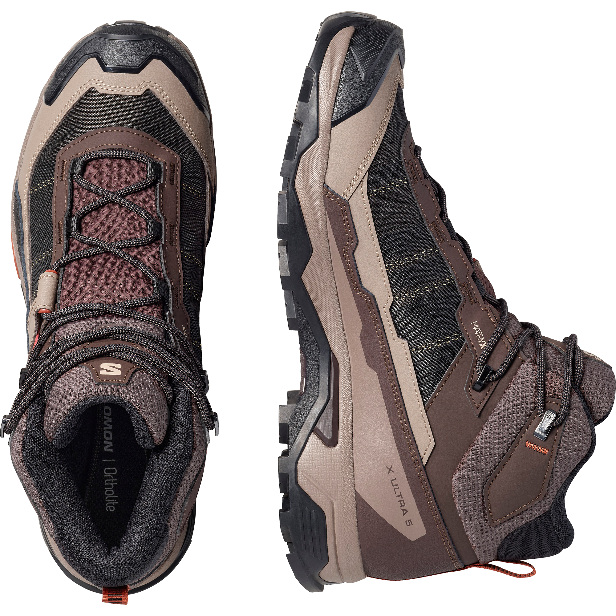 Salomon X Ultra 5 Mid Gore-Tex Hiking & Backpacking Shoes Black Coffee
