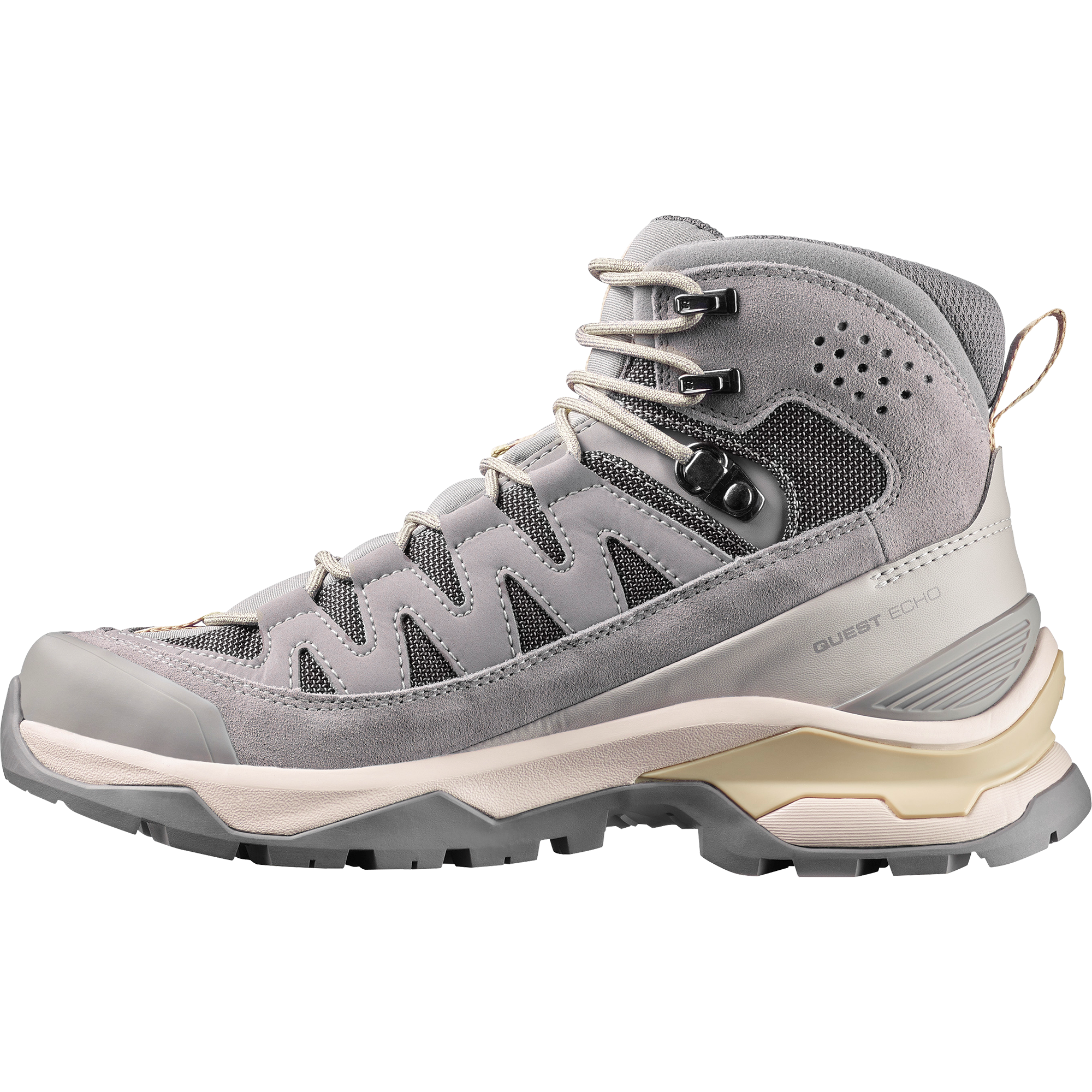 Salomon Quest Echo Gore Tex Hiking & Backpacking Shoes Womens Gull