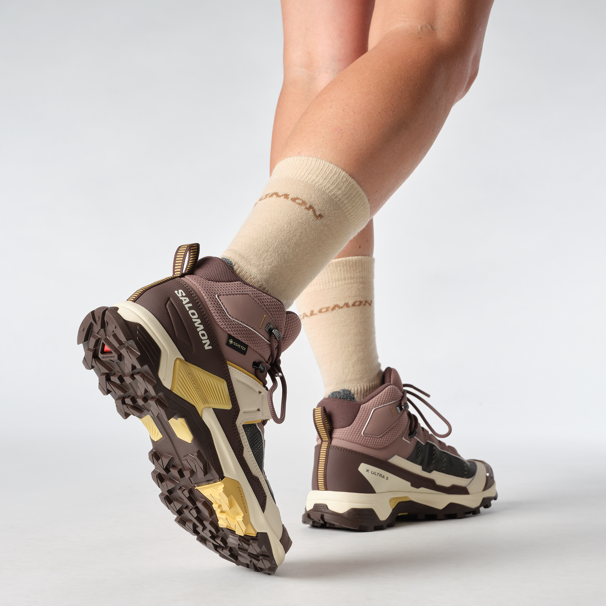 Salomon X Ultra 5 Mid Gore-Tex Hiking Womens Burlwood