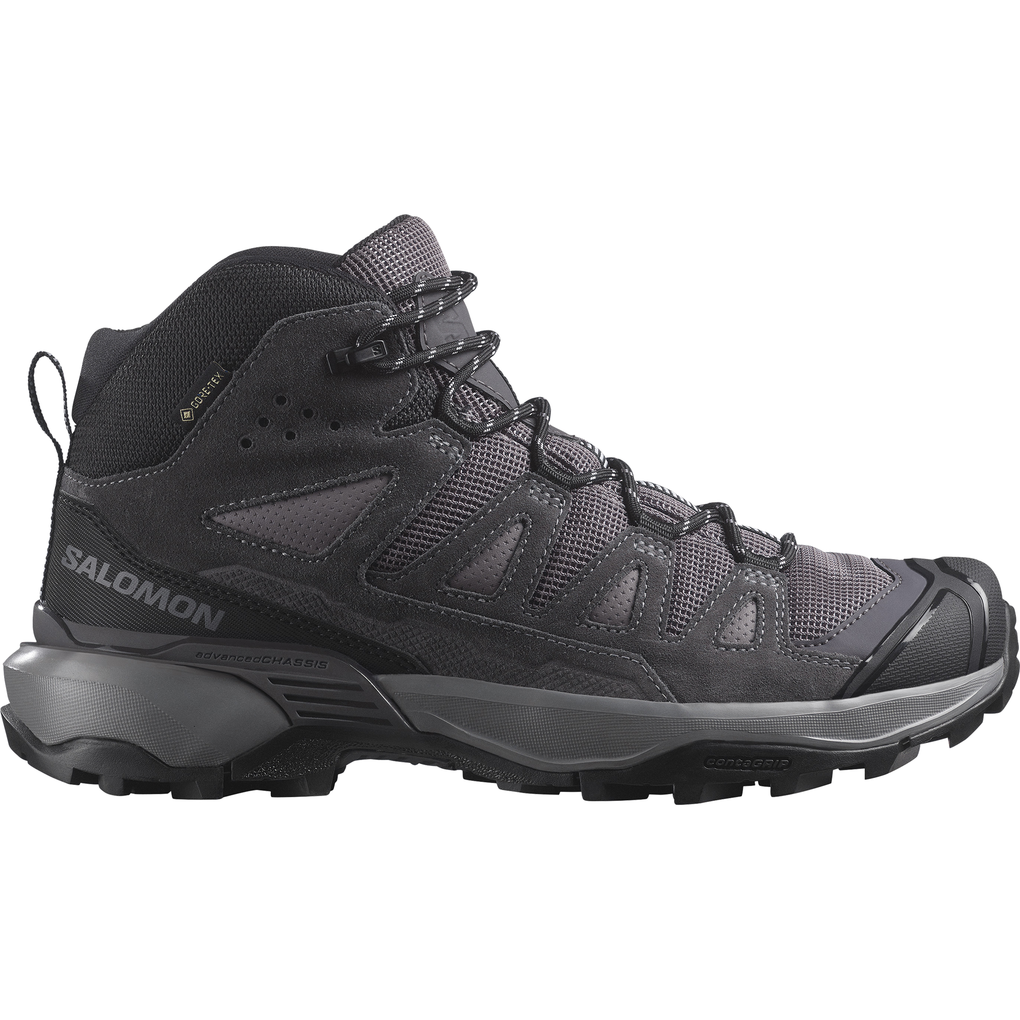 Salomon X Ultra 360 Leather Mid Gore-Tex Hiking & Backpacking Shoes Womens Shark