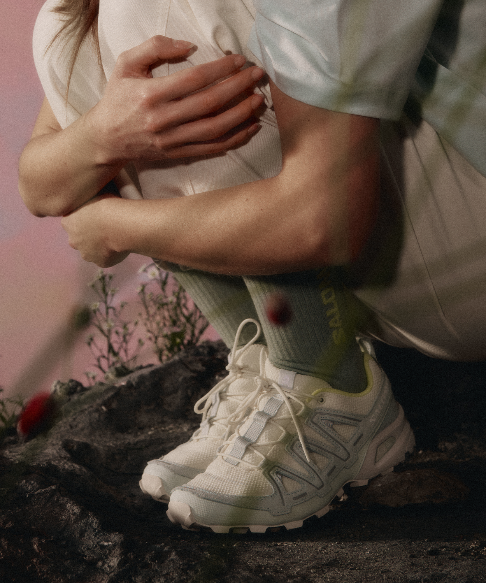 Salomon Speedcross 3 Expanse Alpen Blossom Sneakers Vanilla Ice