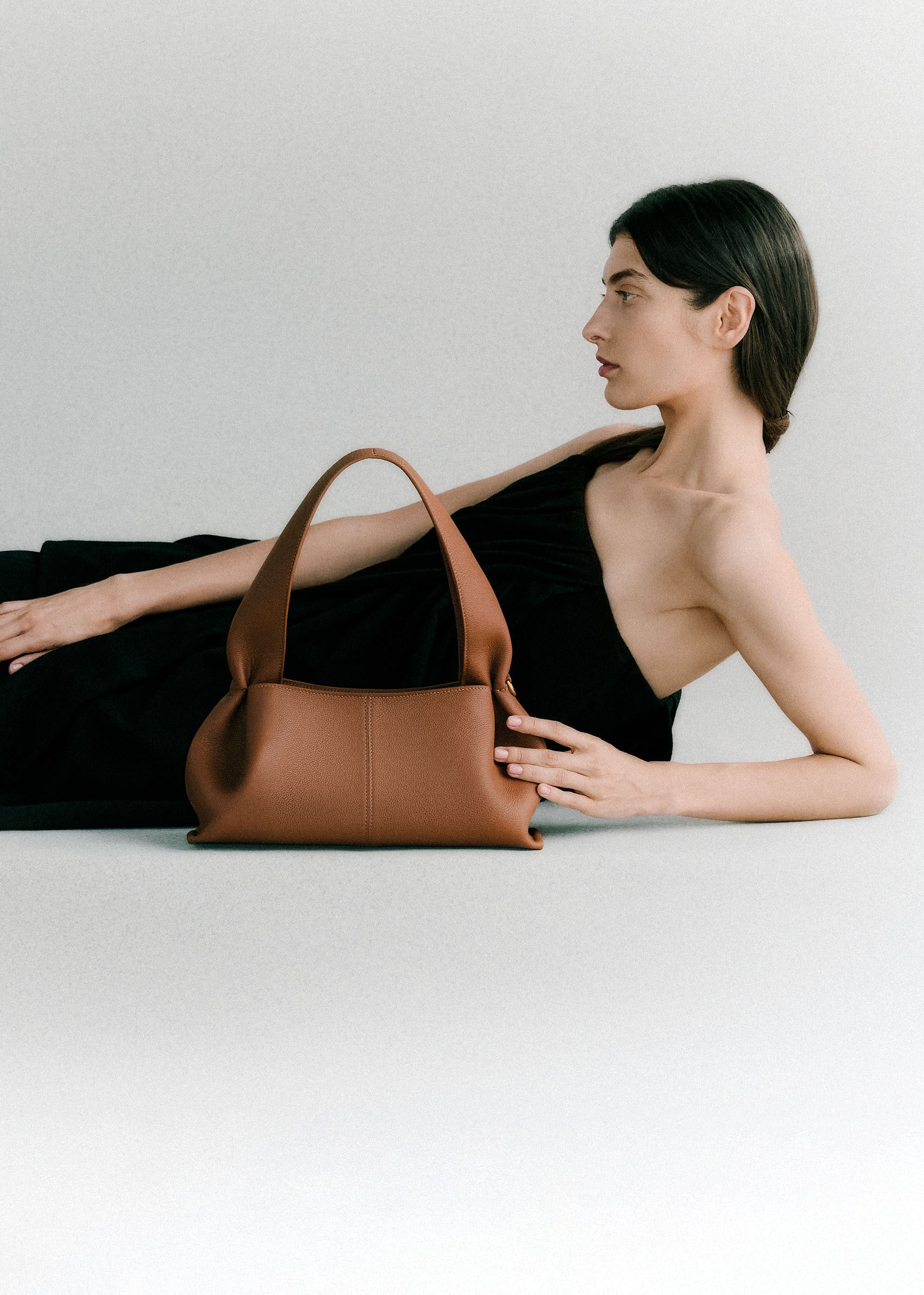 Polene Numero Neuf East West Textured Camel