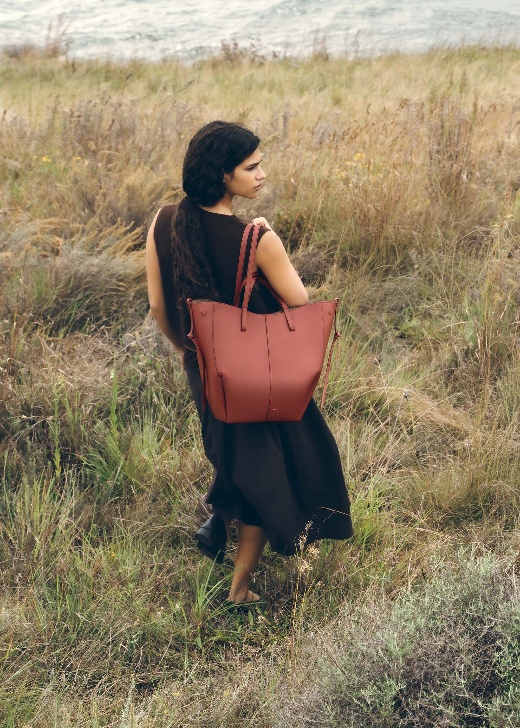Polene Cyme Tote Textured Terracotta