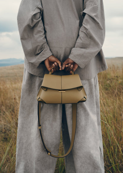 Polene Mokki Mini Textured Smoky Olive