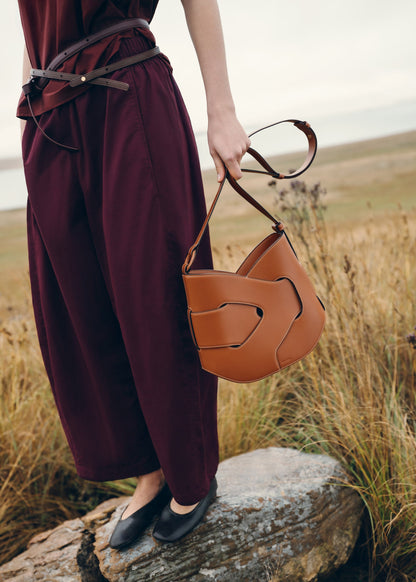 Polene Nodde Hobo Smooth Cognac