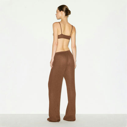 SHEER KNIT STRAIGHT LEG PANT
