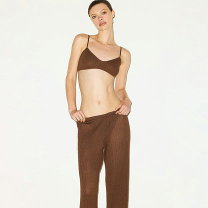 SHEER KNIT STRAIGHT LEG PANT