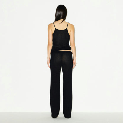 SHEER KNIT STRAIGHT LEG PANT
