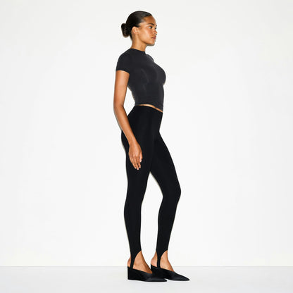 Skims The Essential Collection High-Waisted Stirrup Legging Obsidian