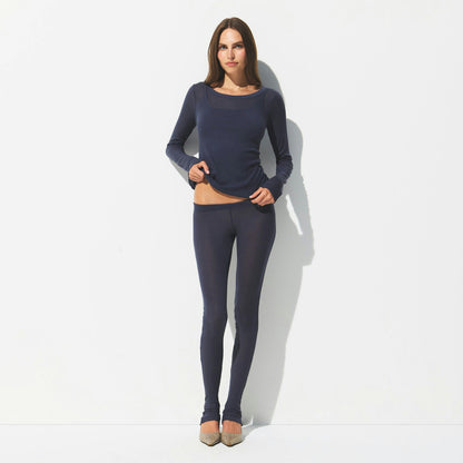 Skims Sheer Rib Legging Sleet