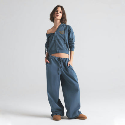 Skims Cotton Poplin Straight Leg Pant Harbor