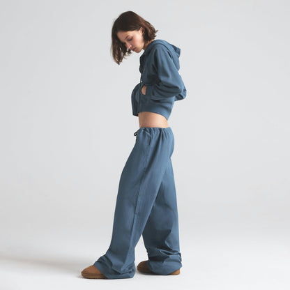 Skims Cotton Poplin Straight Leg Pant Harbor