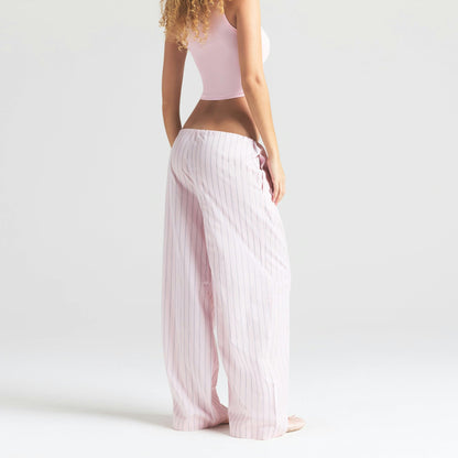 COTTON POPLIN STRAIGHT LEG PANT