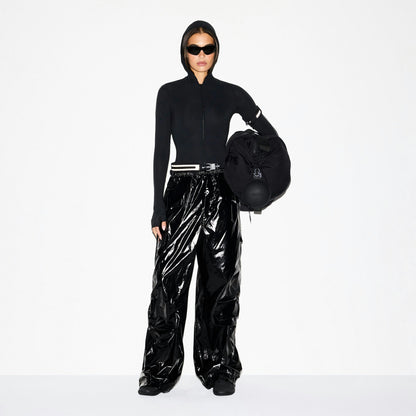 Skims Nikeskims Accessories Shiny Nylon Cargo Pant Obsidian
