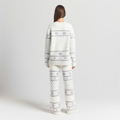 Skims Cozy Light Pant Marble Heart Fair Isle